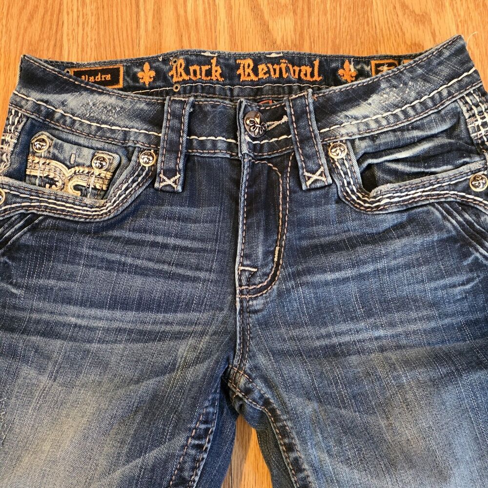 Rock Revival Jeans Womens 25 - Yadra Mid-Rise Cropped